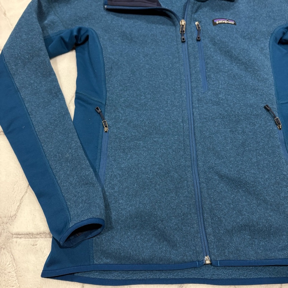 Patagonia Women’s Small Performance Better Sweater Hoody Blue Full Zip Outdoor - Picture 2 of 8
